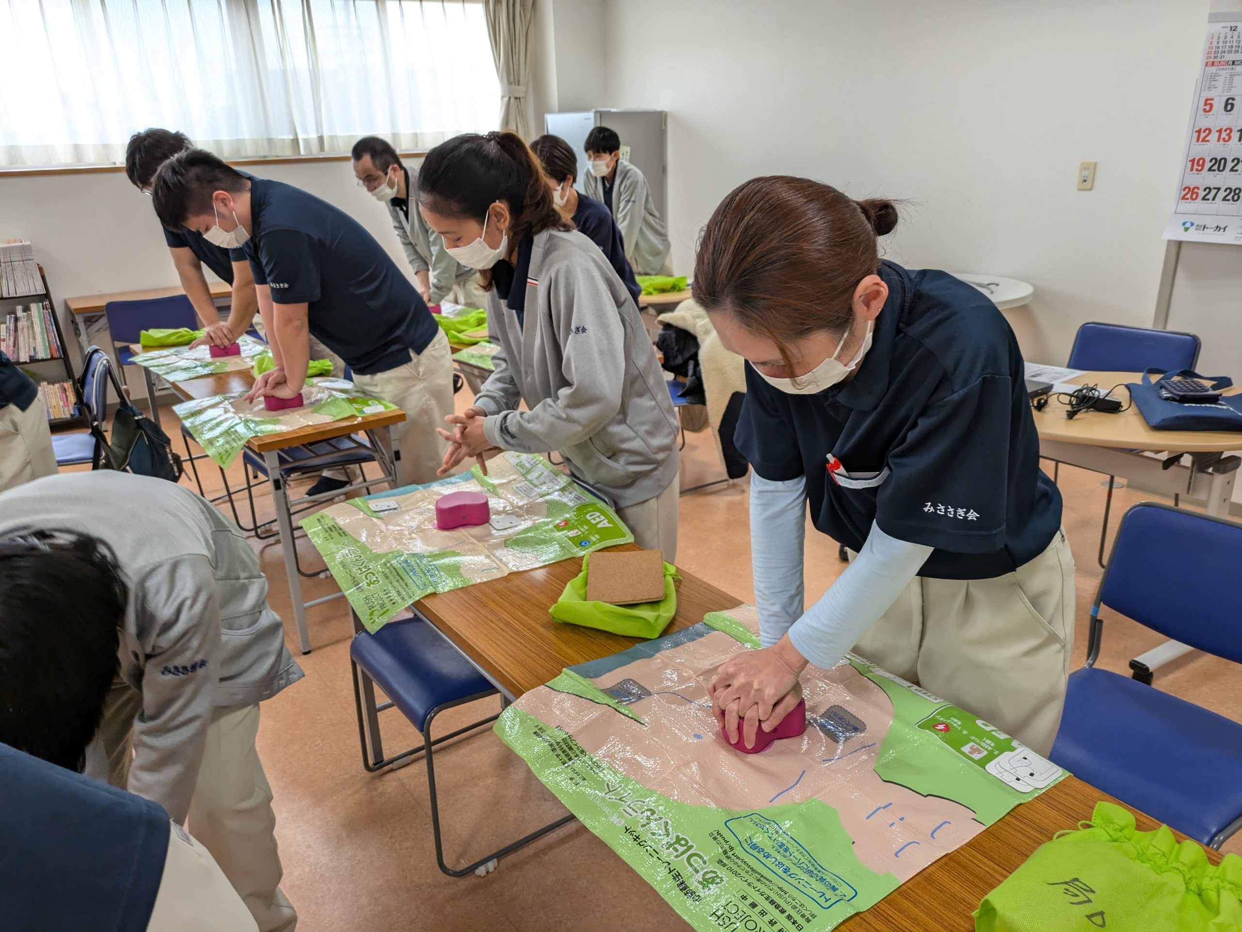 新人職員フォローアップ研修　救命救急講習会⚡